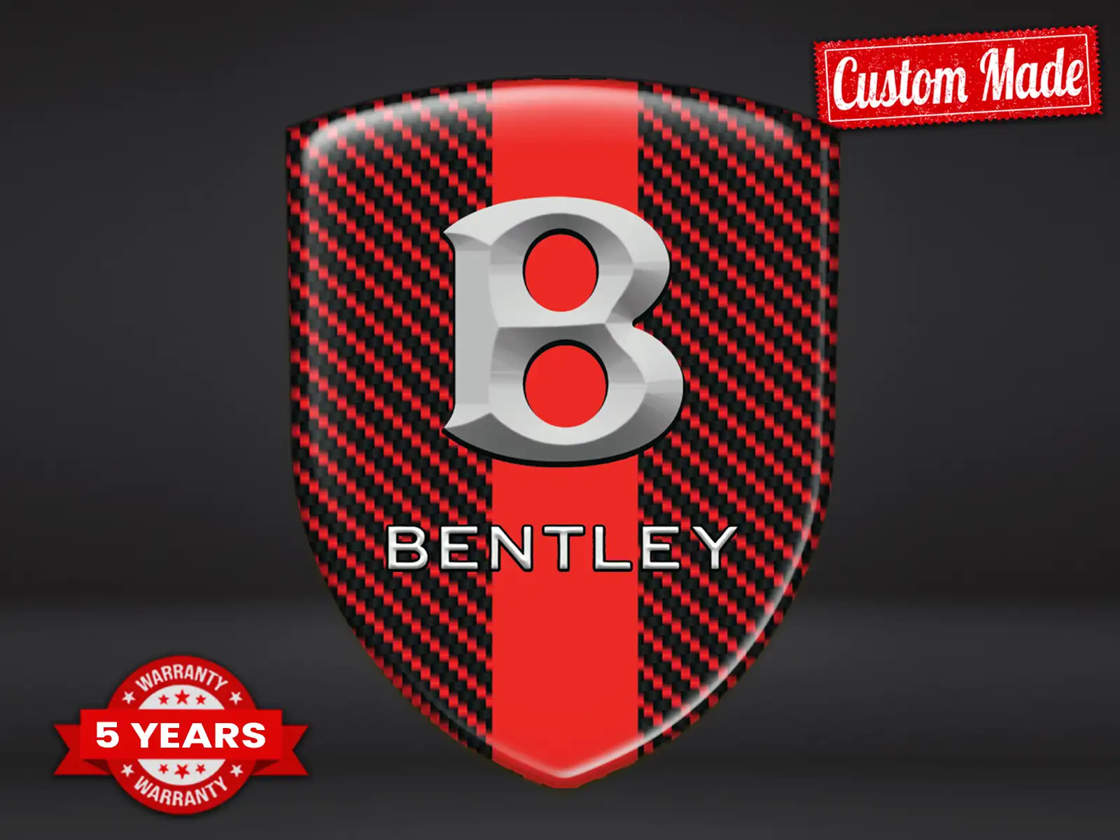 Bentley Calcomanía Auto Autoadhesiva Insignias Cúpula Premium
